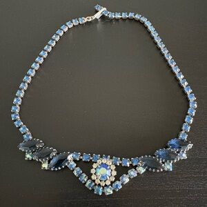 Vintage Blue Rhinestone Juliana? Necklace